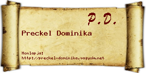 Preckel Dominika névjegykártya